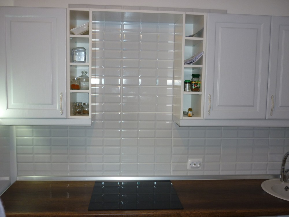 Белый кухонный гарнитур-Кухня МДФ в ПВХ «Модель 235»-фото4