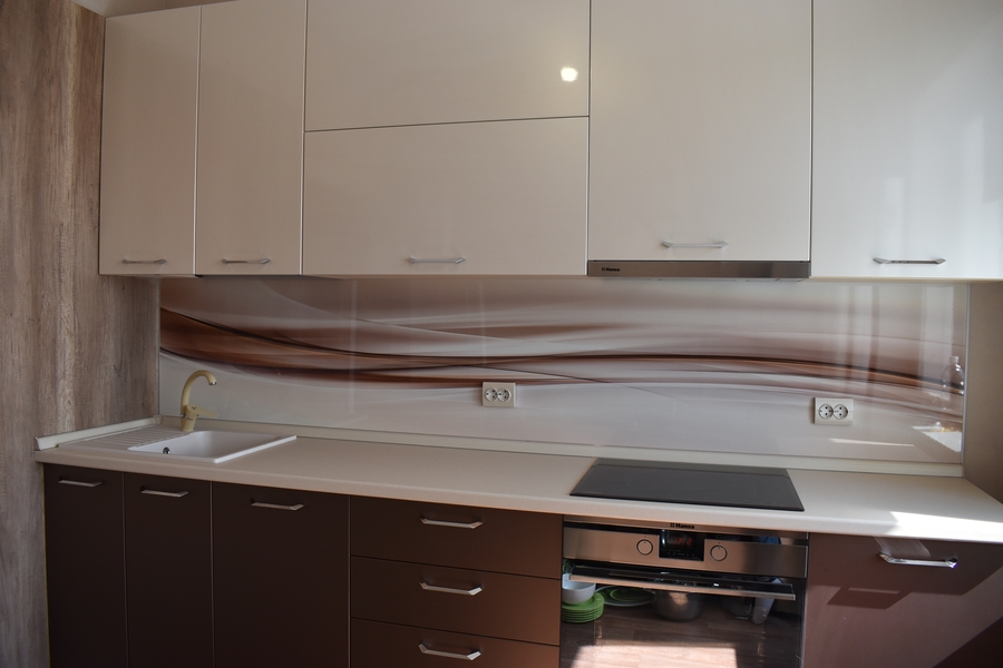 Белый кухонный гарнитур-Кухня МДФ в ПВХ «Модель 504»-фото2