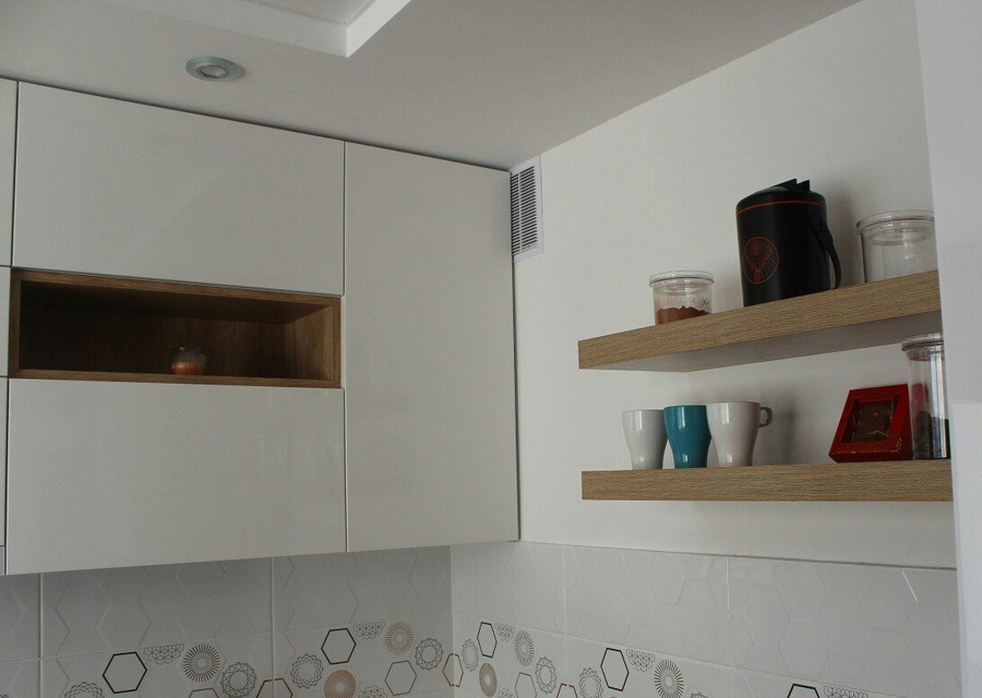 Белый кухонный гарнитур-Кухня из пластика «Модель 87»-фото5