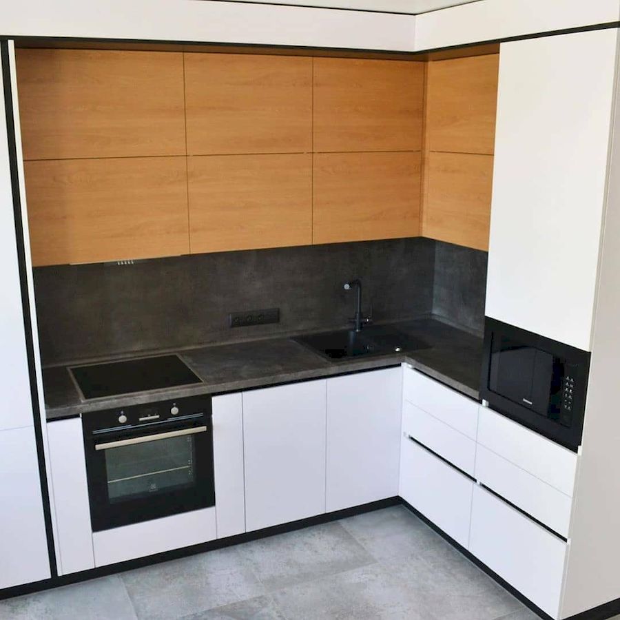 Белый кухонный гарнитур-Кухня МДФ в эмали «Модель 645»-фото2